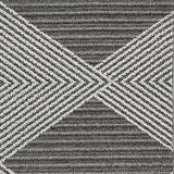 4' X 6' Gray and Ivory Geometric Area Rug - Homeroots