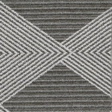 7' X 9' Grey Or Ivory Geometric Diamonds Indoor Outdoor Area Rug - Homeroots