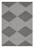 8' X 10' Gray and Ivory Geometric Area Rug - Homeroots
