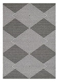 10' X 13' Gray and Ivory Geometric Area Rug