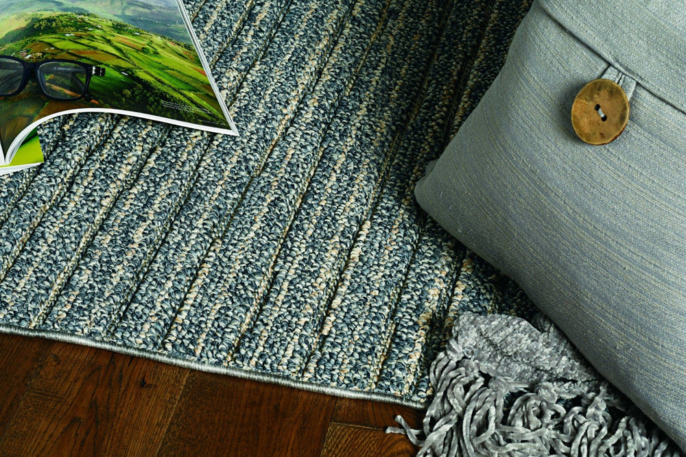 4' X 6' Denim Blue Abstract Indoor Outdoor Area Rug - Homeroots