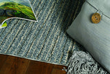 4' X 6' Denim Blue Abstract Indoor Outdoor Area Rug - Homeroots