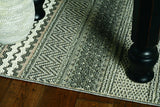 4' X 6' Taupe Striped Area Rug - Homeroots