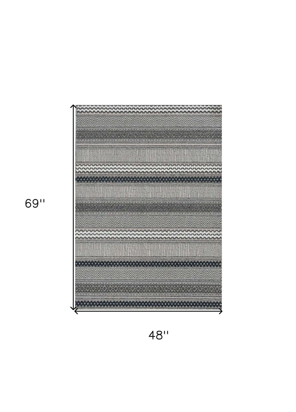 4' X 6' Taupe Striped Area Rug - Homeroots - Flyclothing LLC