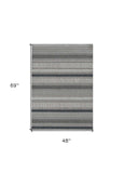 4' X 6' Taupe Striped Area Rug - Homeroots - Flyclothing LLC