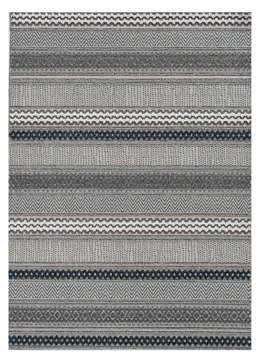 4' X 6' Taupe Striped Area Rug - Homeroots