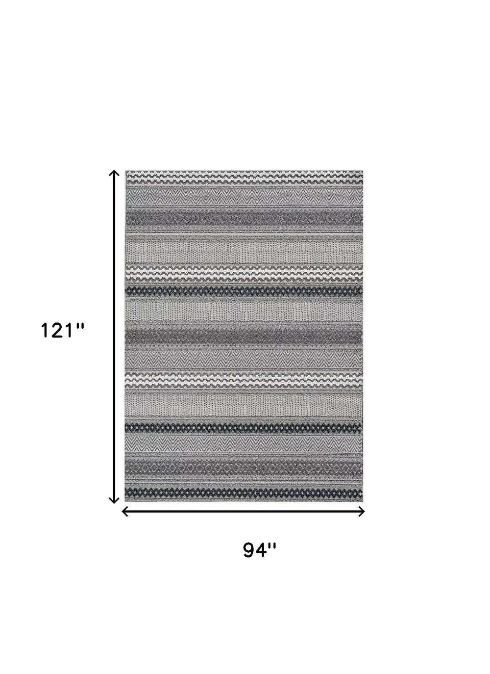 8' X 10' Taupe Striped Area Rug - Homeroots - Flyclothing LLC