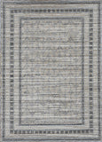 8' X 10' Gray Striped Indoor Outdoor Area Rug - Homeroots