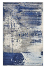 3' X 5' Ice Blue Abstract Brushstrokes Area Rug - Homeroots - Flyclothing LLC