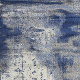 3' X 5' Ice Blue Abstract Brushstrokes Area Rug - Homeroots - Flyclothing LLC