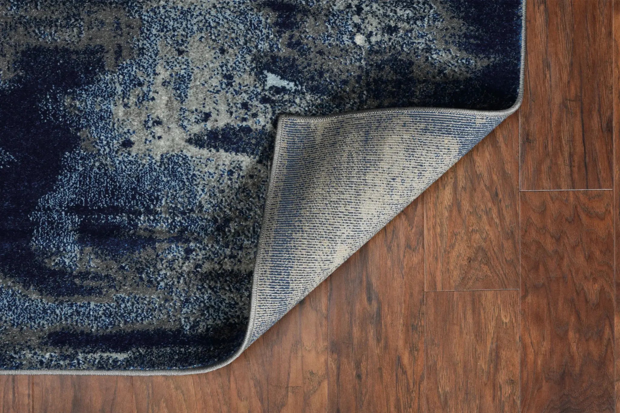3' X 5' Ice Blue Abstract Brushstrokes Area Rug - Homeroots - Flyclothing LLC