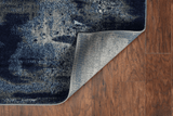 3' X 5' Ice Blue Abstract Brushstrokes Area Rug - Homeroots - Flyclothing LLC
