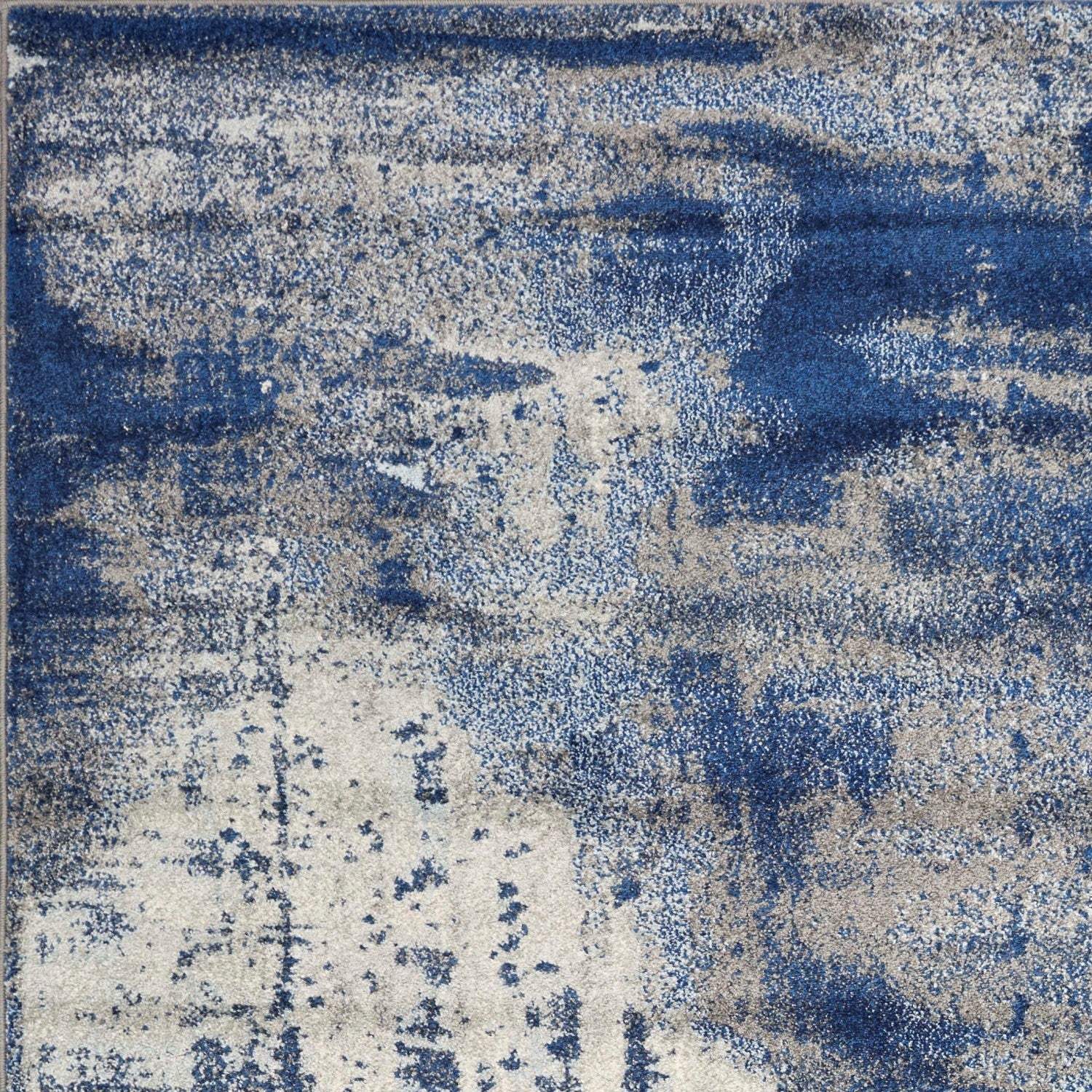 3' X 5' Ice Blue Abstract Brushstrokes Area Rug - Homeroots - Flyclothing LLC