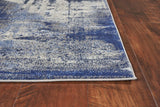 3' X 5' Ice Blue Abstract Brushstrokes Area Rug - Homeroots - Flyclothing LLC