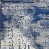 5' X 7' Ice Blue Abstract Splash Indoor Area Rug - Homeroots