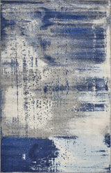7' X 10' Ice Blue Machine Woven Abstract Indoor Area Rug - Homeroots - Flyclothing LLC