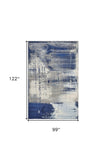 8' X 10' Blue Shag Area Rug - Homeroots