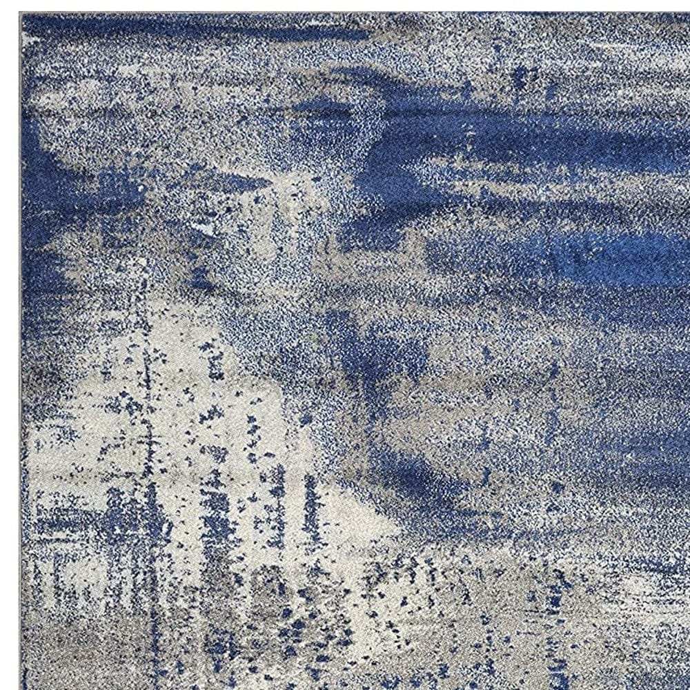 8' X 10' Blue Shag Area Rug - Homeroots - Flyclothing LLC