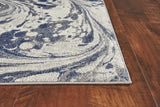 3' X 5' Grey Blue Machine Woven Marble Indoor Area Rug - Homeroots - Flyclothing LLC