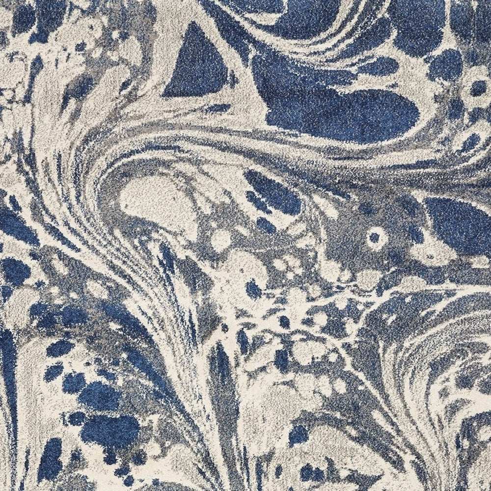 7' X 9' Grey Abstract Marble Design Indoor Area Rug - Homeroots - Flyclothing LLC