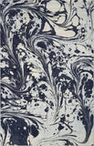 5' X 7' Blue Paint Splash Indoor Area Rug - Homeroots