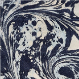 5' X 7' Blue Paint Splash Indoor Area Rug - Homeroots