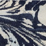 5' X 7' Blue Paint Splash Indoor Area Rug - Homeroots