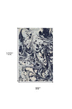 8' X 10' Multicoloured Shag Area Rug - Homeroots