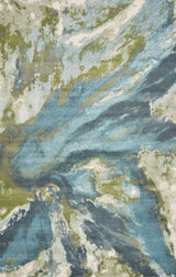 3' X 5' Teal Abstract Splashes Area Rug - Homeroots - Flyclothing LLC