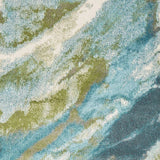 3' X 5' Teal Abstract Splashes Area Rug - Homeroots - Flyclothing LLC