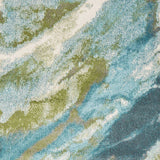 5' X 7' Teal Abstract Design Indoor Area Rug - Homeroots - Flyclothing LLC