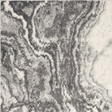 3' X 5' Ivory Grey Machine Woven Marble Indoor Area Rug - Homeroots