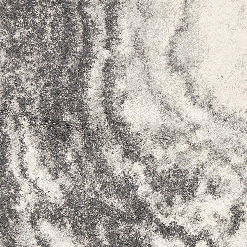 3' X 5' Ivory Grey Machine Woven Marble Indoor Area Rug - Homeroots - Flyclothing LLC