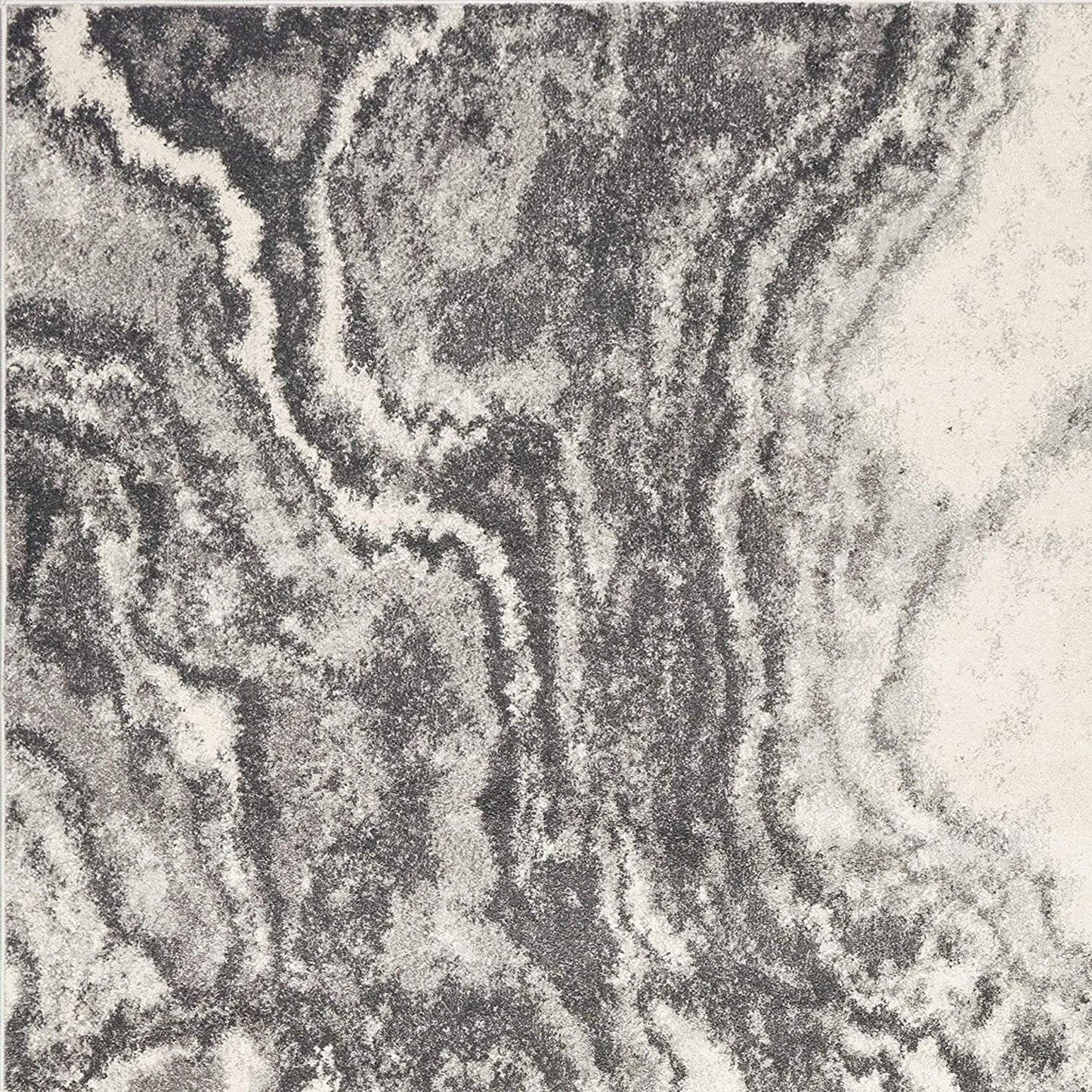 5' X 8' Ivory Grey Machine Woven Marble Indoor Area Rug - Homeroots - Flyclothing LLC