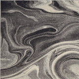 3' X 5' Grey Black Machine Woven Marble Indoor Area Rug - Homeroots - Flyclothing LLC