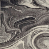 3' X 5' Grey Black Machine Woven Marble Indoor Area Rug - Homeroots - Flyclothing LLC