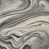 3' X 5' Grey Black Machine Woven Marble Indoor Area Rug - Homeroots