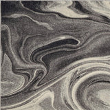 5' X 8' Grey Black Machine Woven Marble Indoor Area Rug - Homeroots