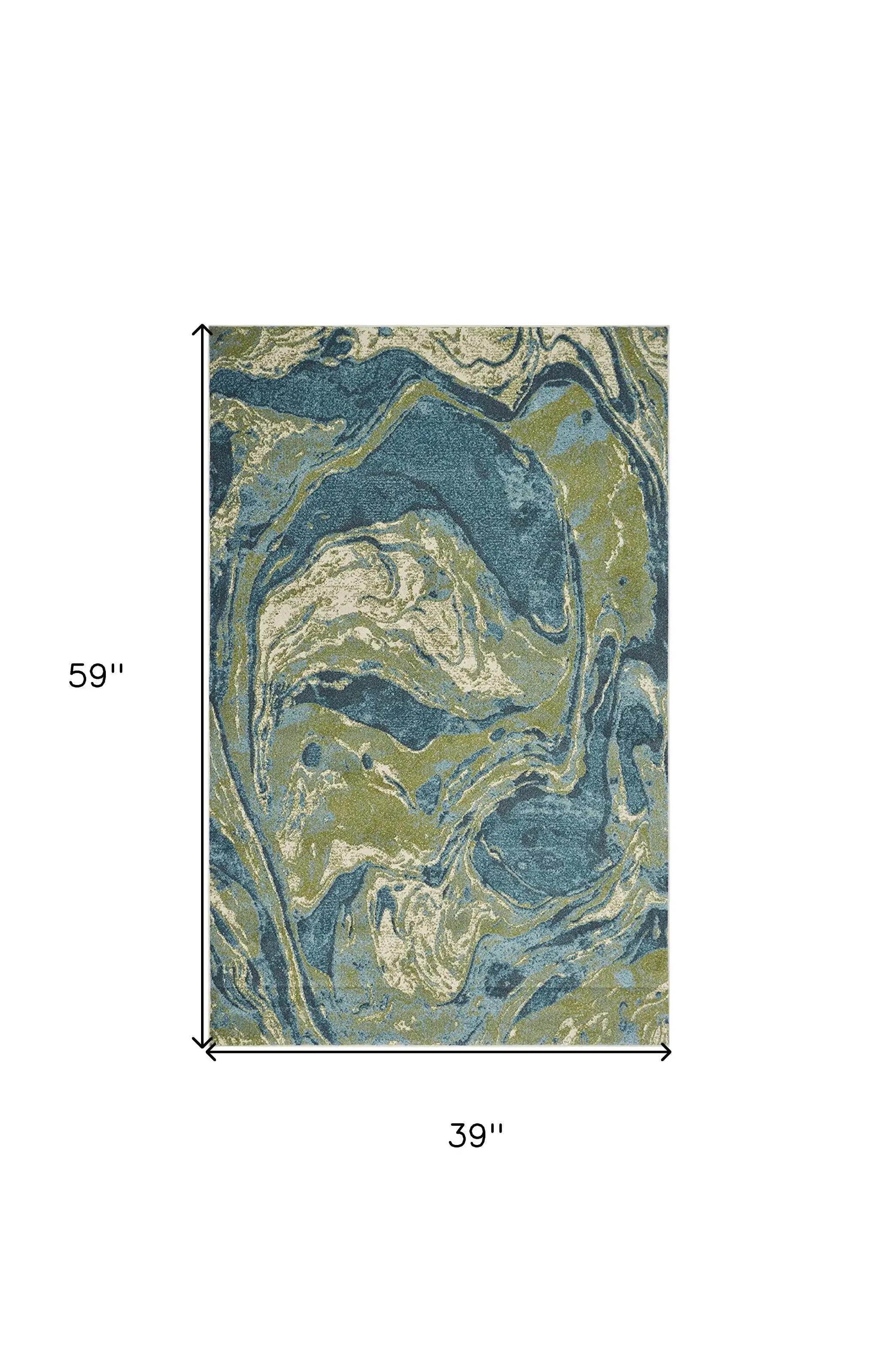 3' X 5' Multicoloured Abstract Shag Area Rug - Homeroots - Flyclothing LLC