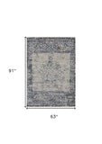 5' X 8' Charcoal and Gray Medallion Area Rug - Homeroots - Flyclothing LLC