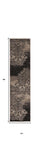 8' Blue Machine Woven Vintage Traditional Indoor Runner Rug - Homeroots