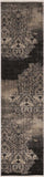 8' Blue Machine Woven Vintage Traditional Indoor Runner Rug - Homeroots