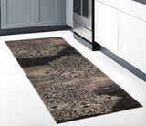 8' Blue Machine Woven Vintage Traditional Indoor Runner Rug - Homeroots