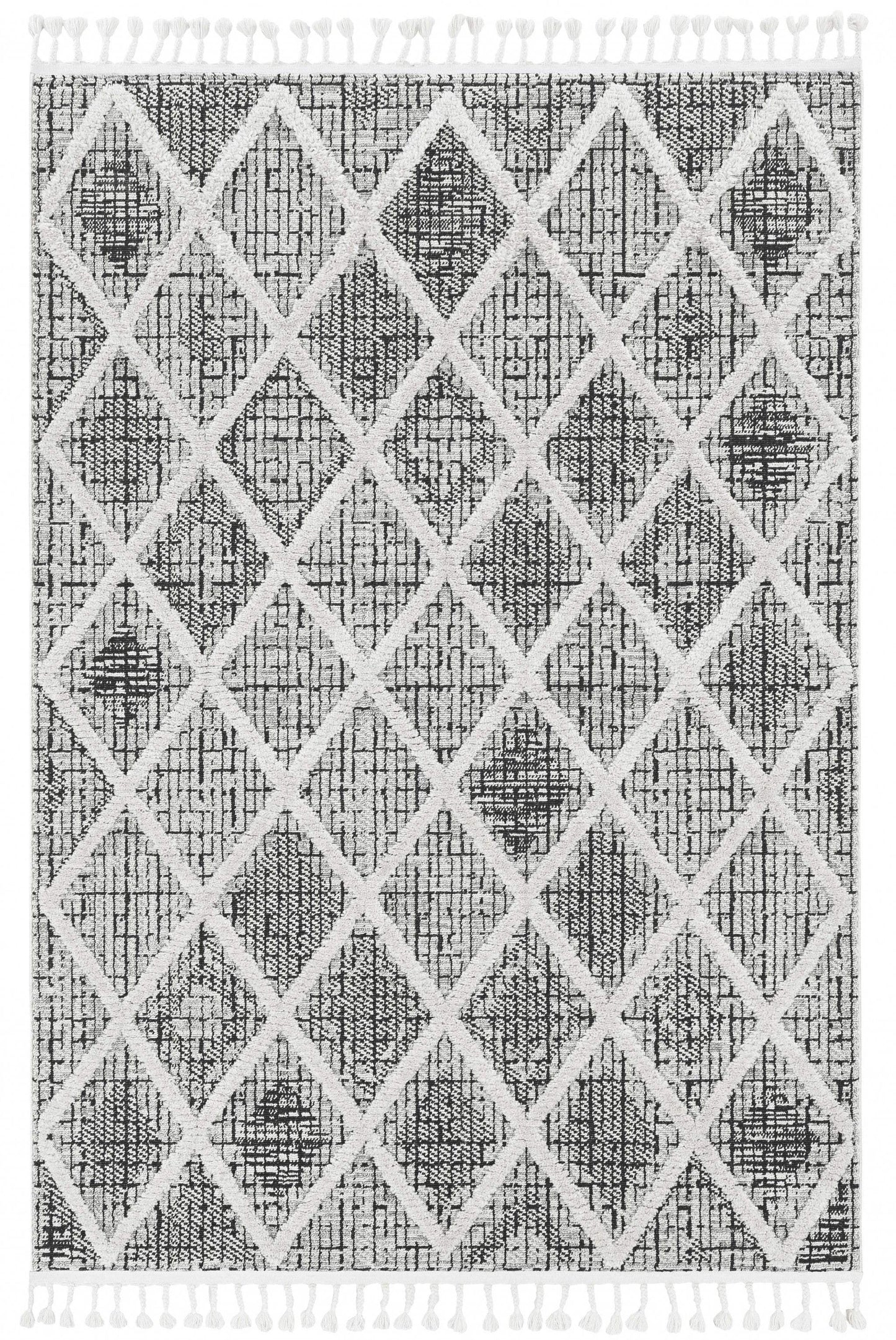 12' X 15' Charcoal Geometric Area Rug - Homeroots - Flyclothing LLC