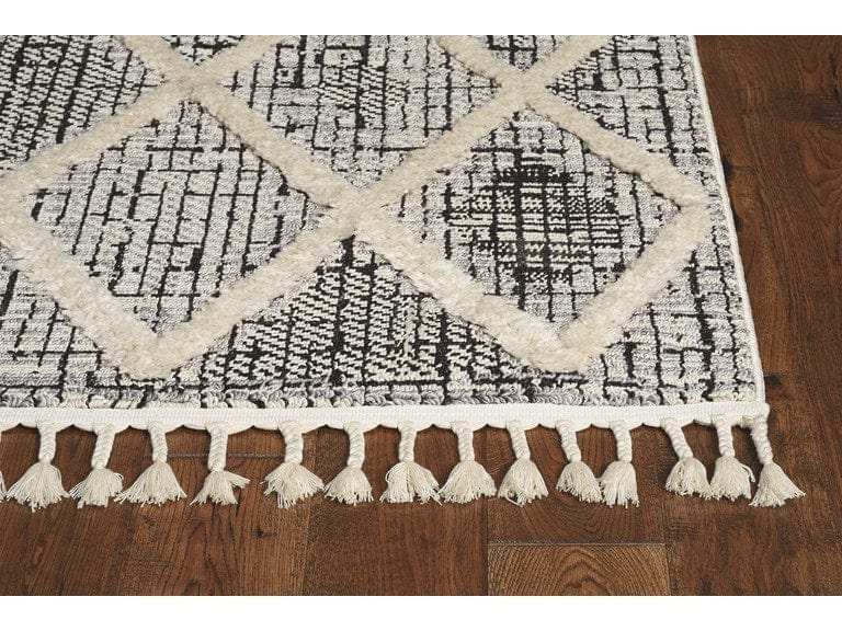 3' X 5' Charcoal Geometric Area Rug - Homeroots - Flyclothing LLC