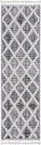 5' X 8' Charcoal Geometric Area Rug - Homeroots