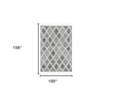 105 X 156 Charcoal Polyester Rug - Homeroots - Flyclothing LLC