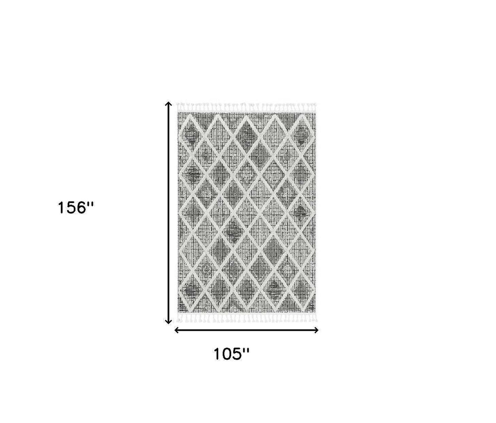 105 X 156 Charcoal Polyester Rug - Homeroots - Flyclothing LLC