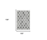 105 X 156 Charcoal Polyester Rug