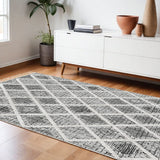 105 X 156 Charcoal Polyester Rug - Homeroots